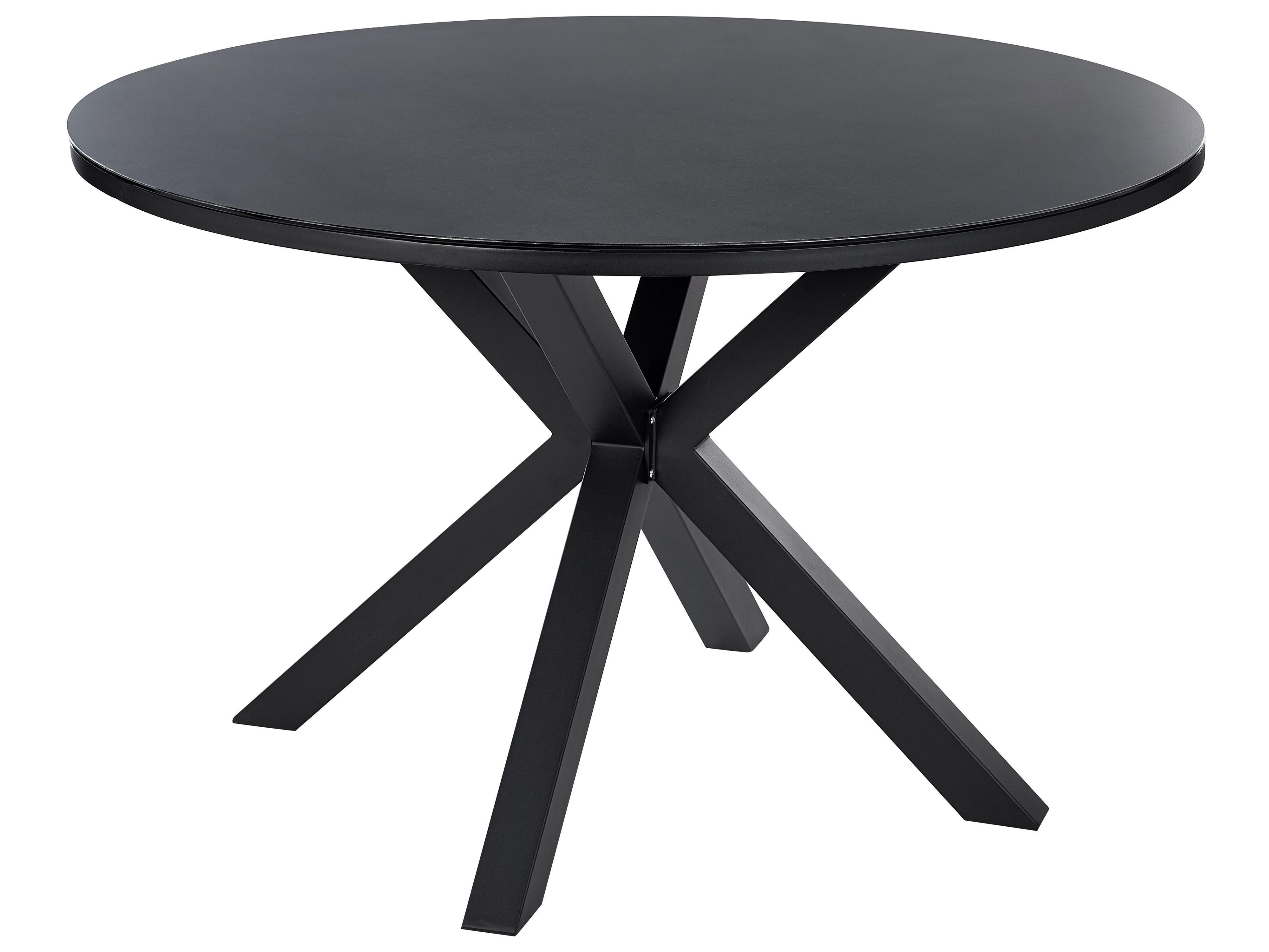Garden Dining Set 4 Seater MALETTO/TAVIANO with Cushions Metal Black
