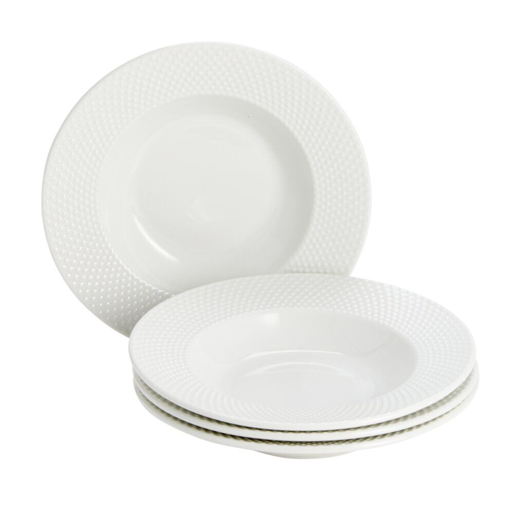 Assiette à soupe x4 porcelaine blanche Ø22cm