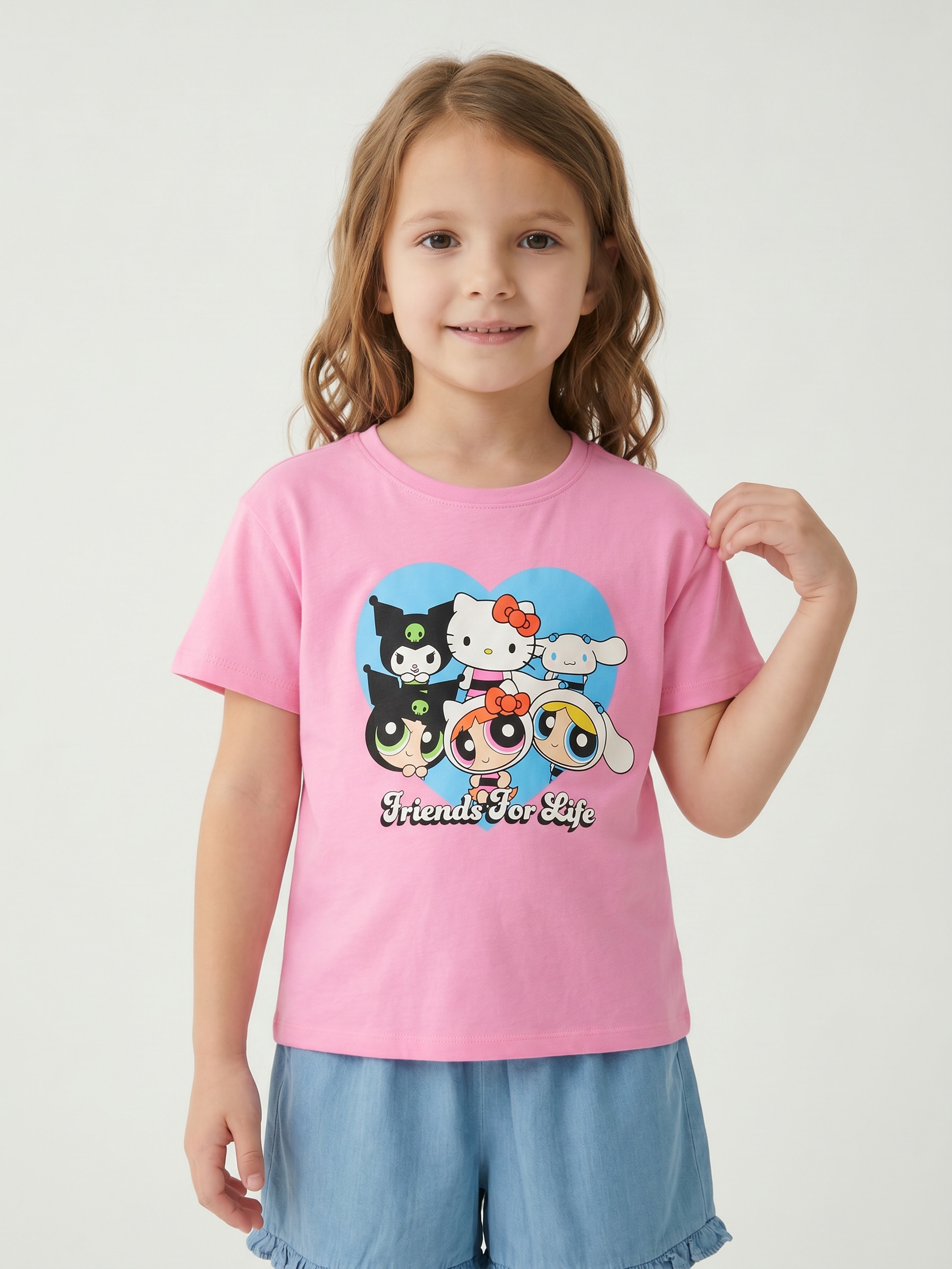 Bawełniana koszulka z nadrukiem Hello Kitty and Friends