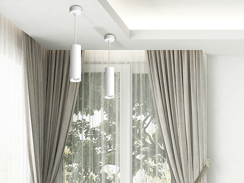 Lampa wisząca Turyn aluminiowa biała