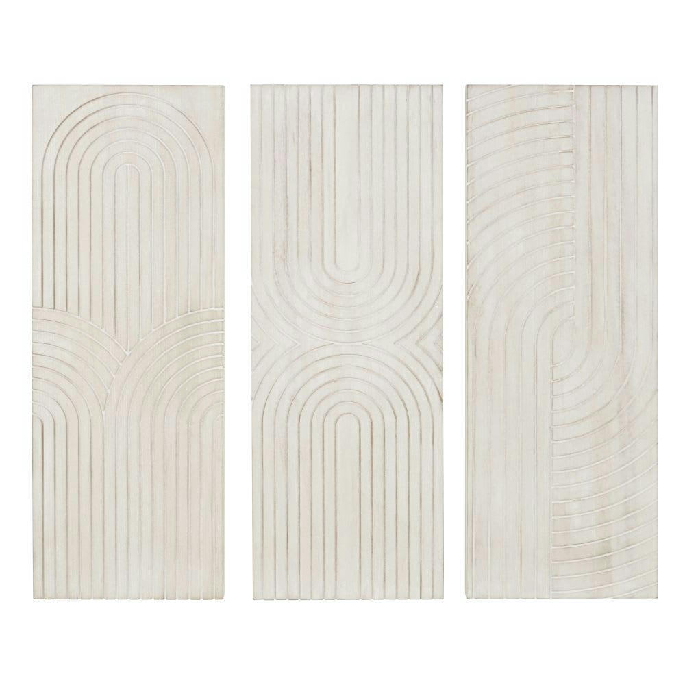 CARLIE - Triptyque en chêne gravé 120x110