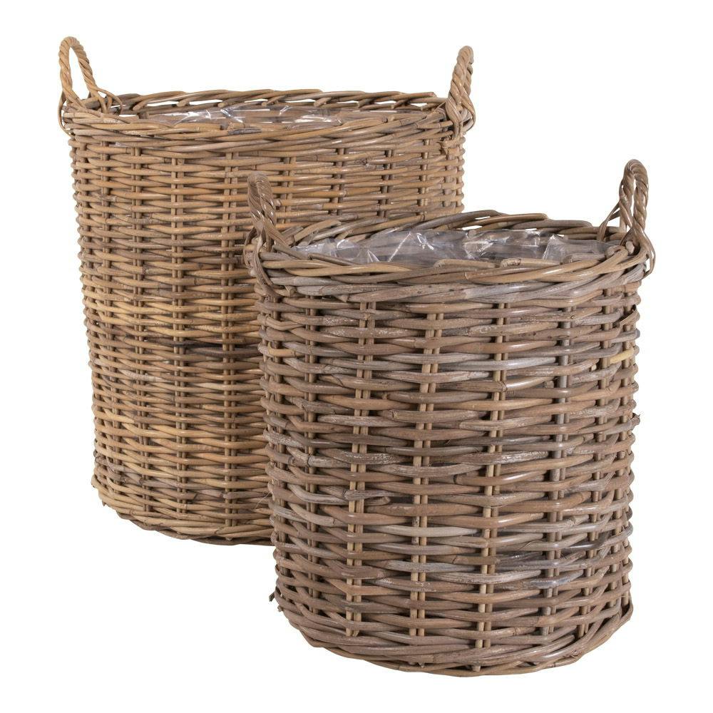 Cache-pot haut en rotin (lot de 2)