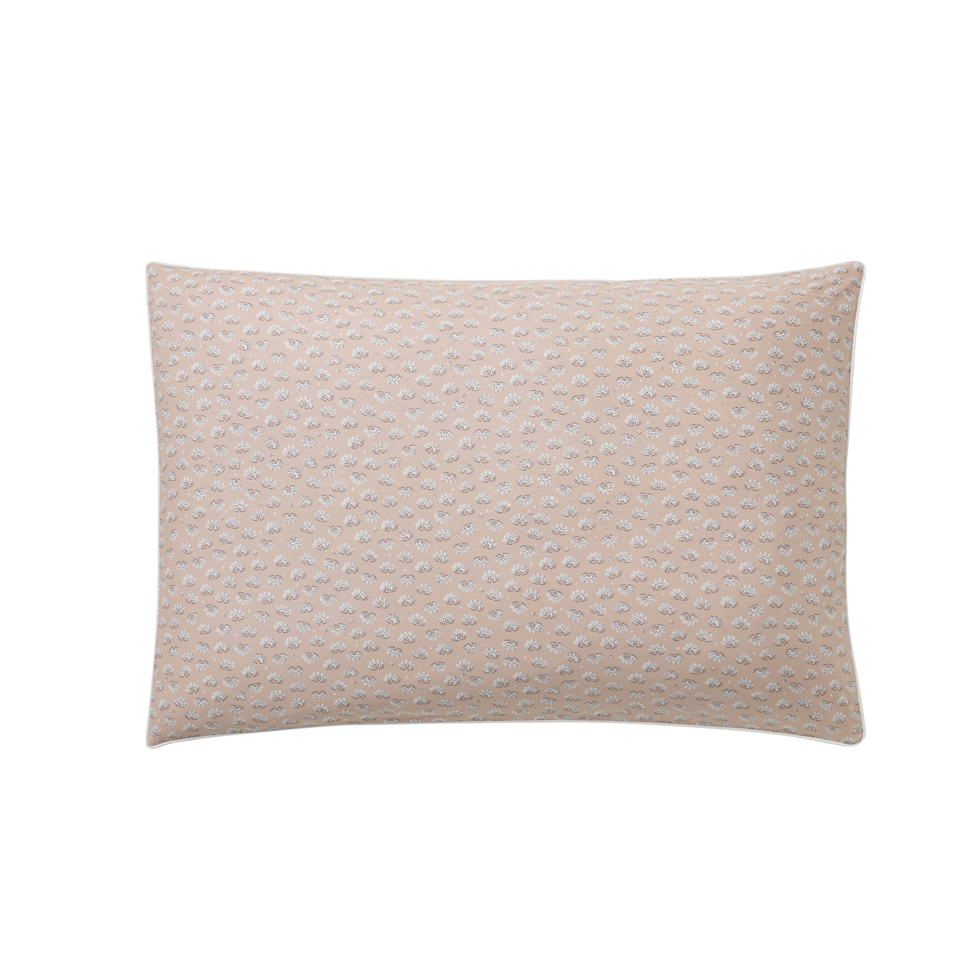 OCCITAN - Taie d'oreiller imprimée en percale de coton rose 50x75