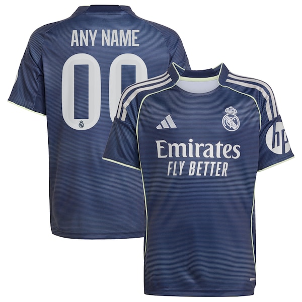 Los Merengues adidas Youth 2025/26 Away Replica Custom Jersey - Blue/White