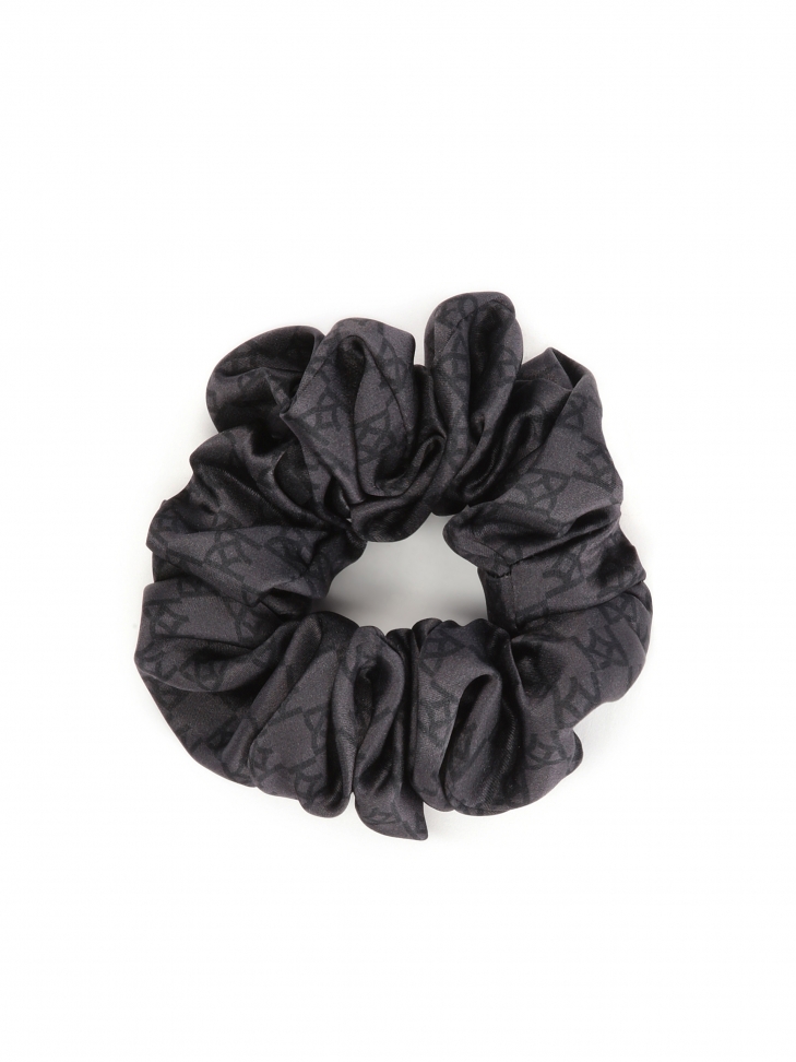 Satin black hair elastic
