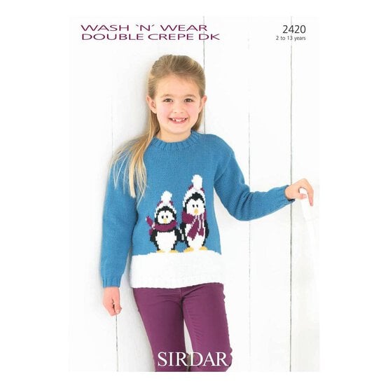 Sirdar Wash 'n' Wear Double Crepe Jumper Digital Pattern 2420