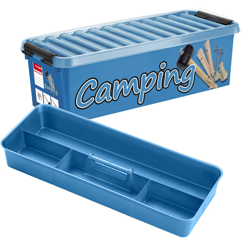 Box de rangement Q-line Camping avec insert vert 9,5 L SUNWARE