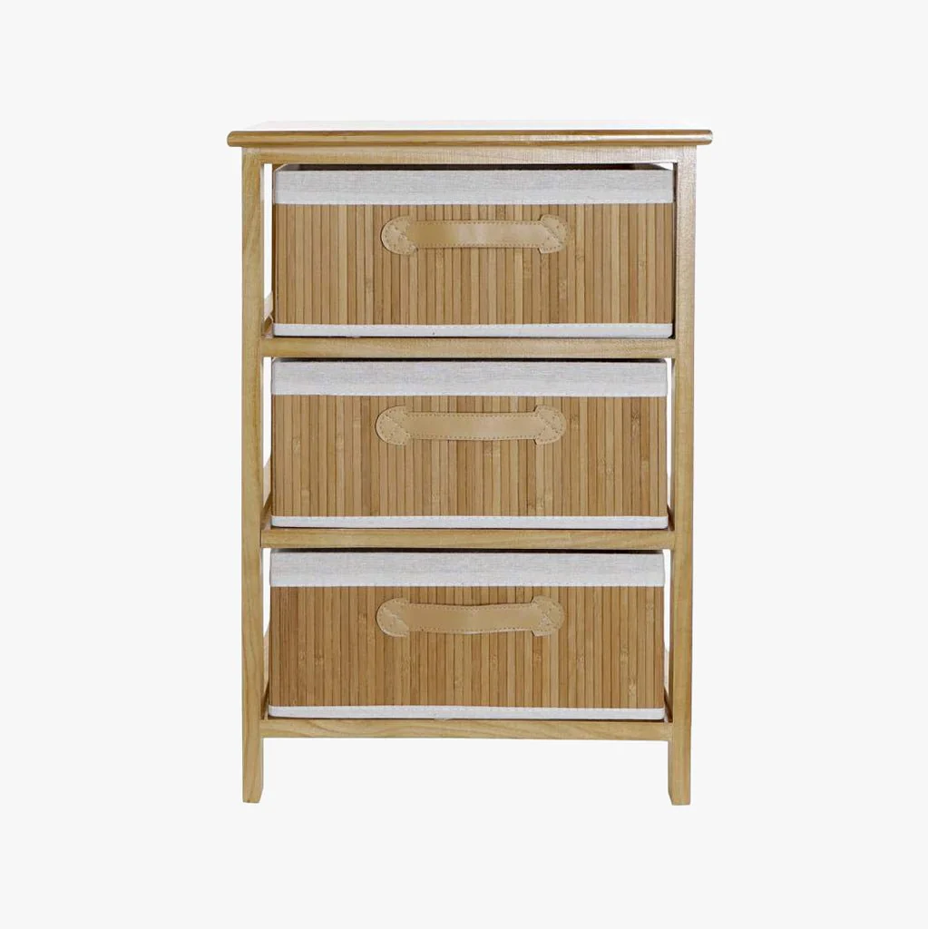 Estante 3 Níveis Arrumação Natural 42x32x63 CLEAR