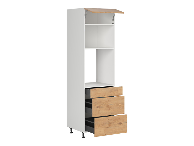 Szafka pod zabudowę piekarnika Hamper 60 cm z szufladami dąb lancelot