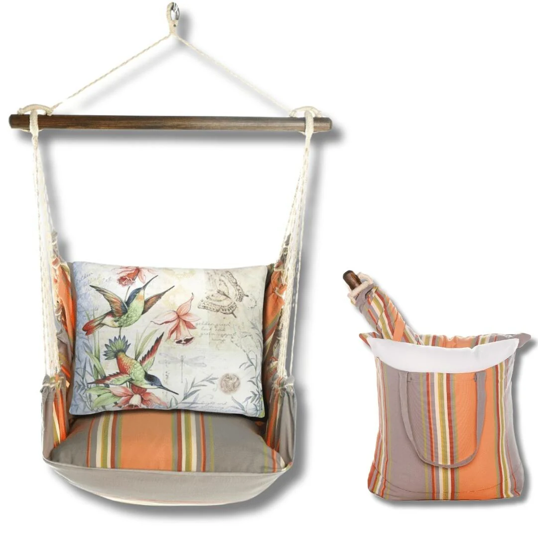 Magnolia Casual Swing Set 4 piece - Serene Sunset w/ Hummingbirds