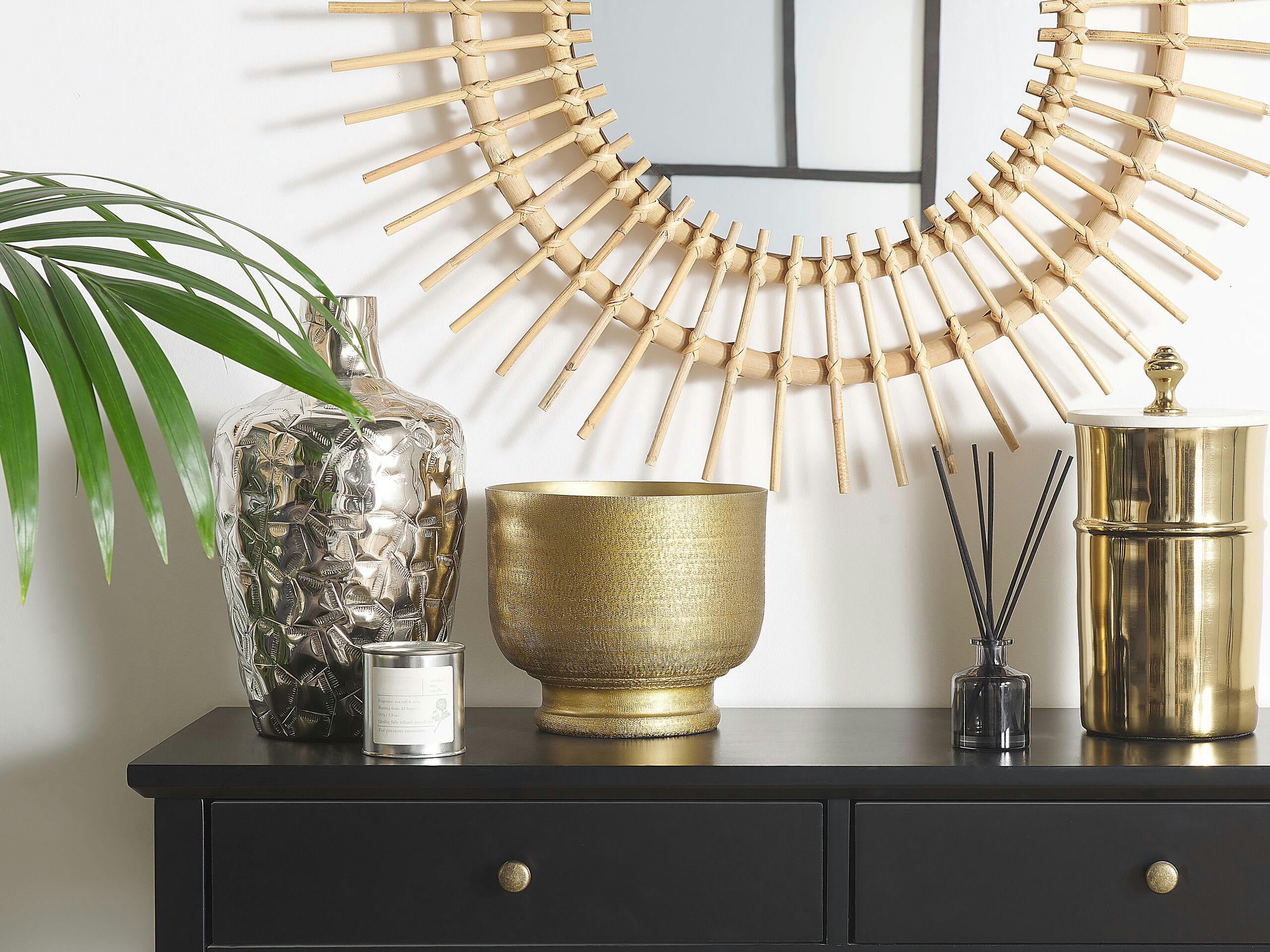 INSHAS - Vase en métal argenté 33 cm