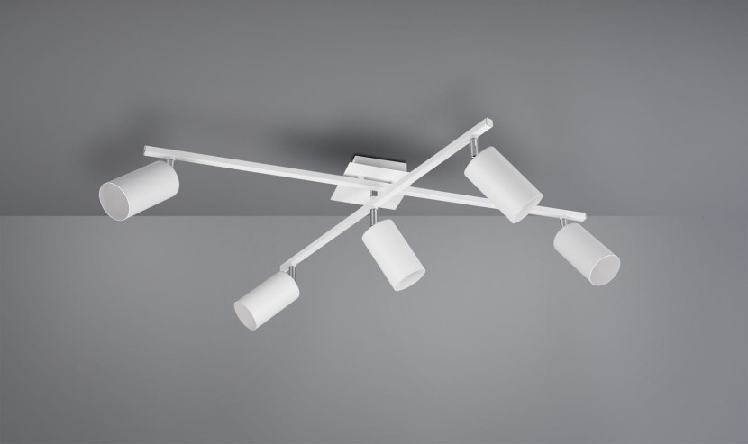 Reflektor sufitowy biały MARLEY 5xGU10x35W wym:22,4x77,4x77,5cm Trio