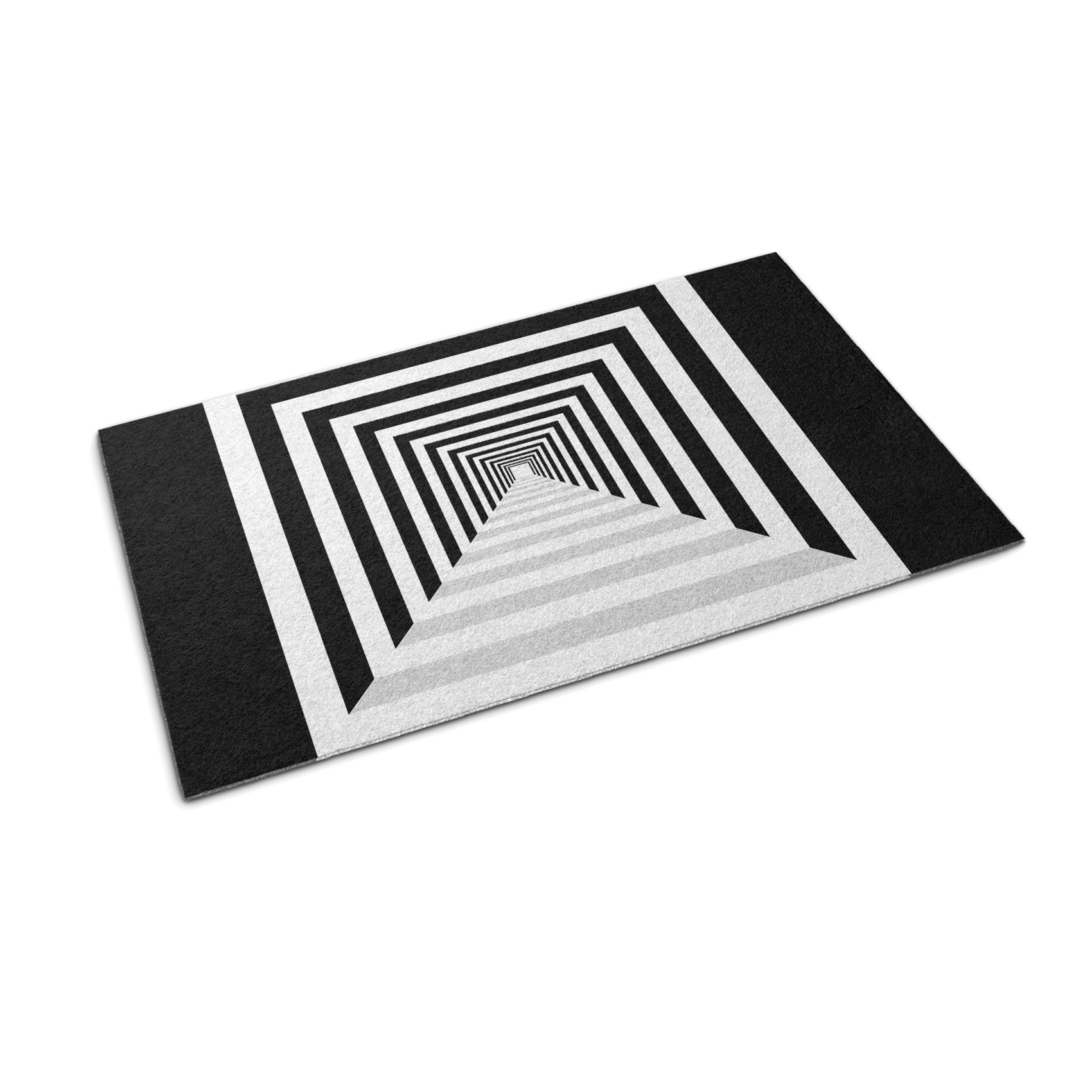 Wycieraczka zewnętrzna 60x40 Tunel 3d geometryczny czarny Tulup
