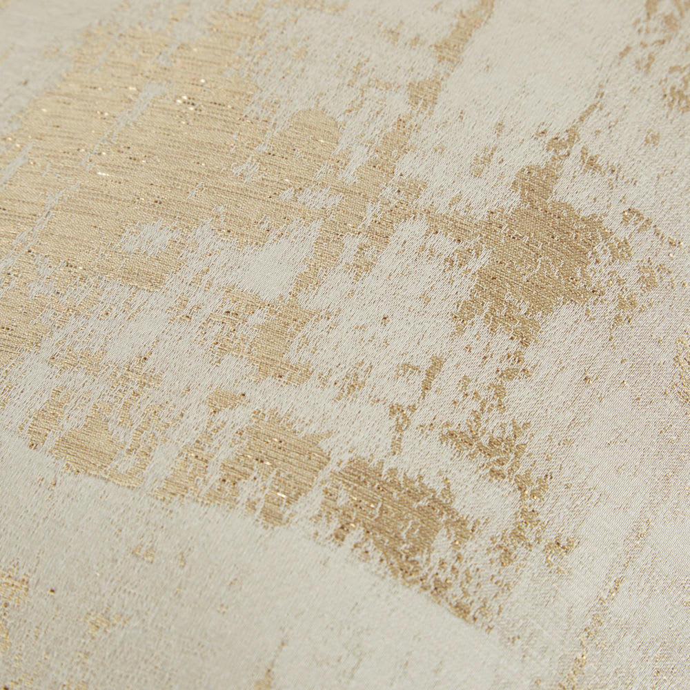 OLIVO - Coussin tissu jacquard blanc et doré 45x45