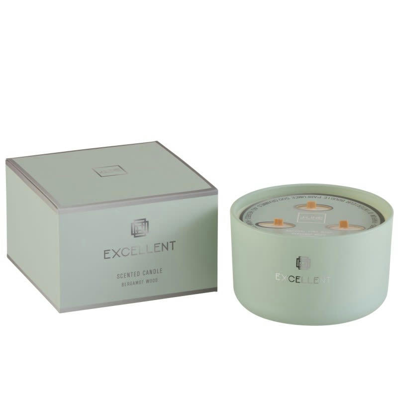 EXCELLENT - Bougie parfumée verre menthe 50h