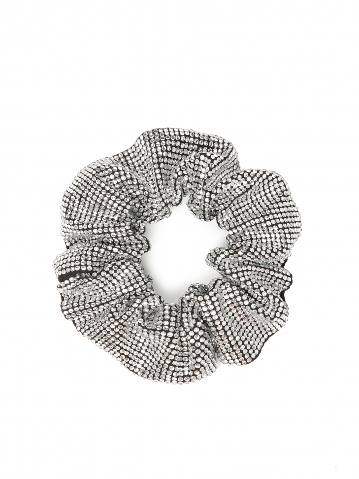 Shiny scrunchie hair elastic band