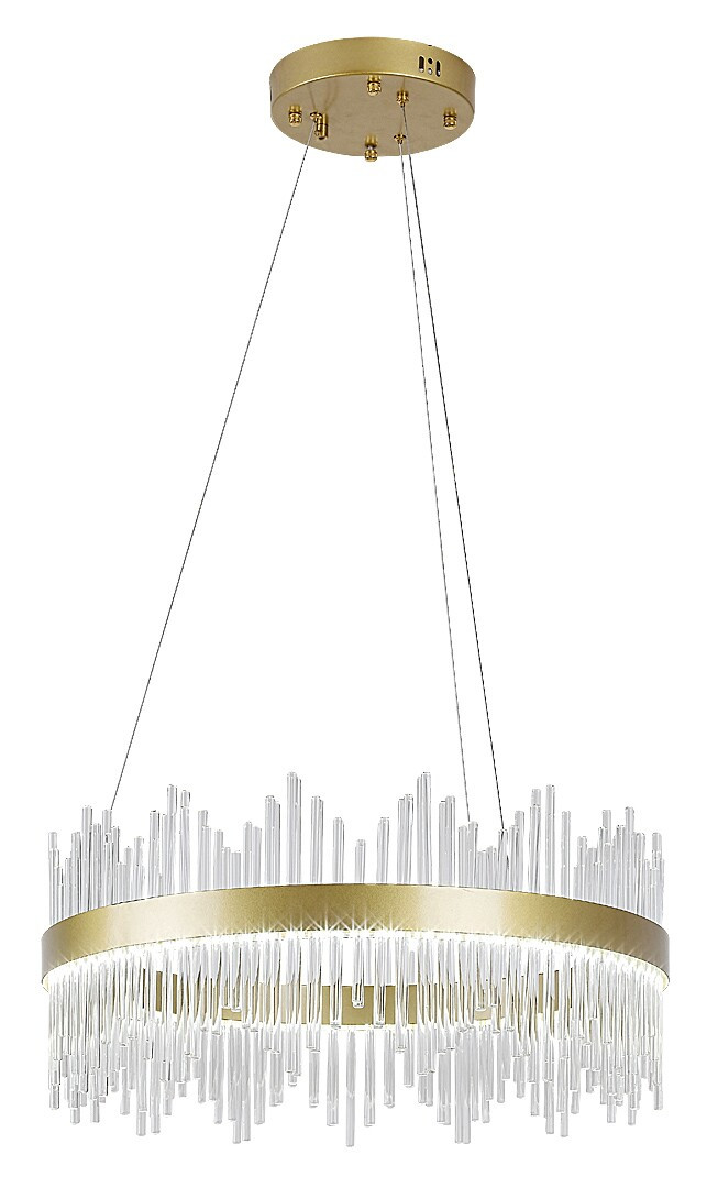 Lampa wisząca MABEL złoto-przezroczysta LED 36W 3000-6000K 2480lm Rabalux