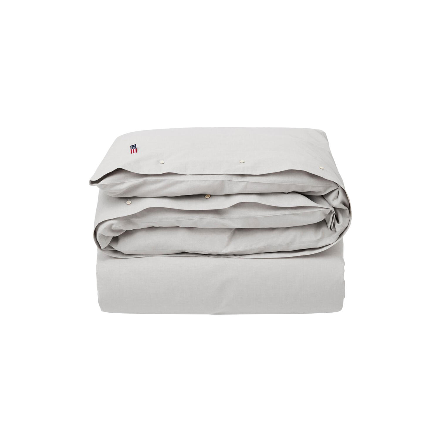 Icons Pin Point Gray Cotton Duvet Cover, gray