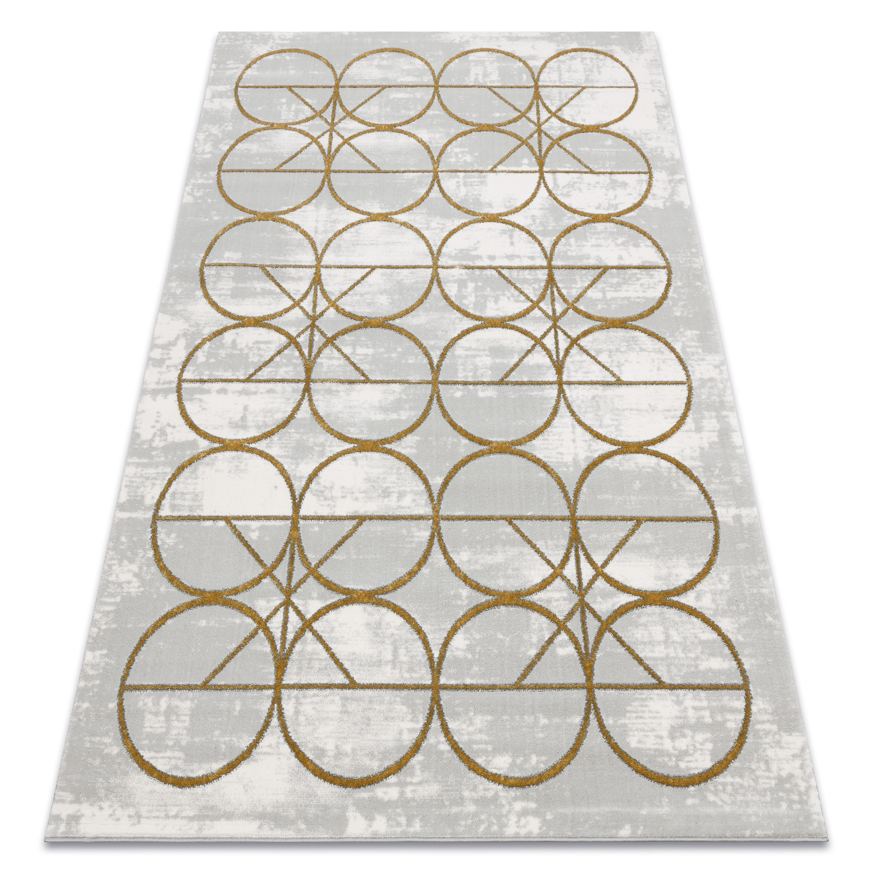 Dywan EMERALD ekskluzywny 1010 glamour, stylowy koła krem / 80x150 cm