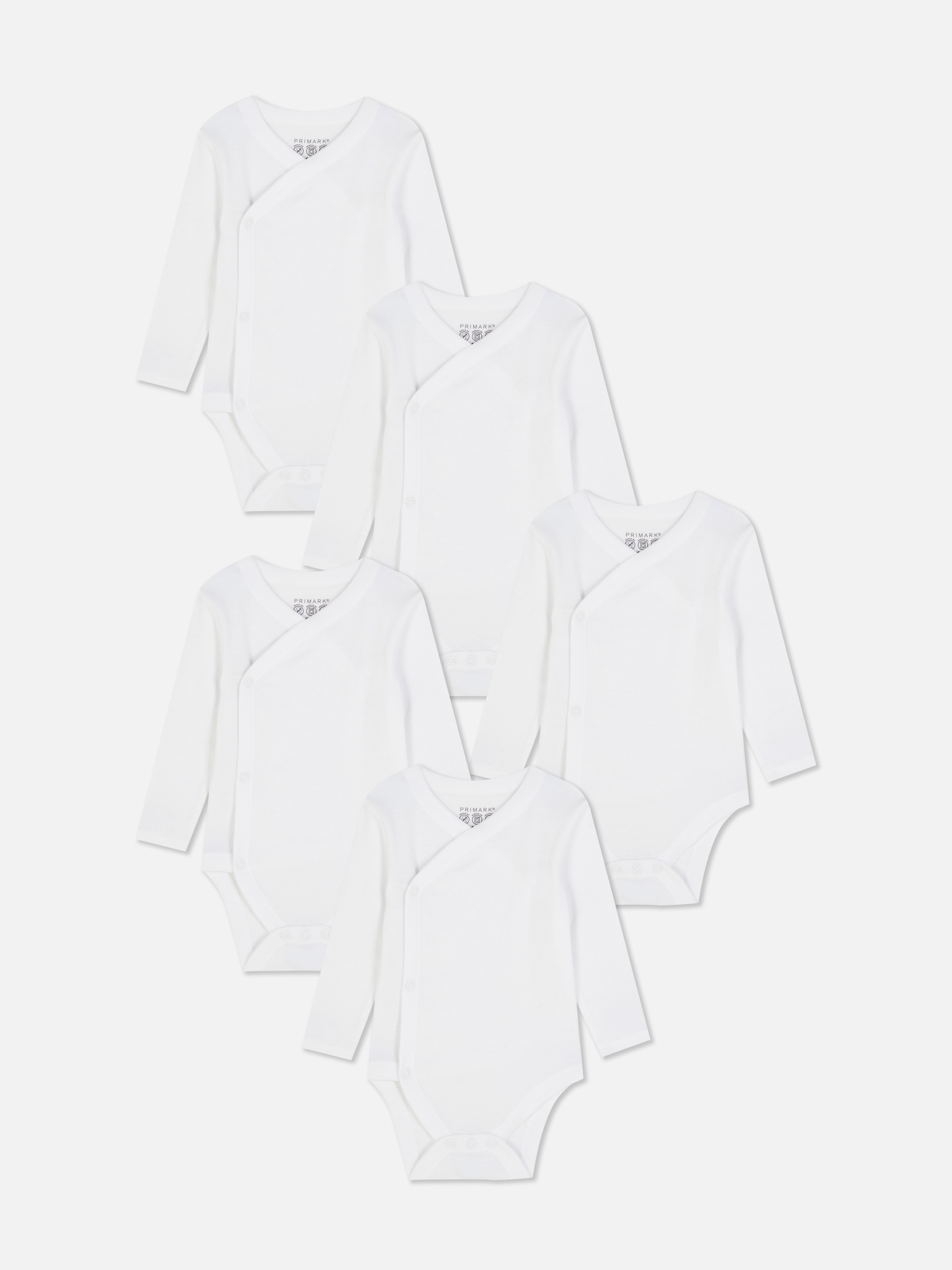 0-24mths | 5pk Long-Sleeve Wrap Onesies