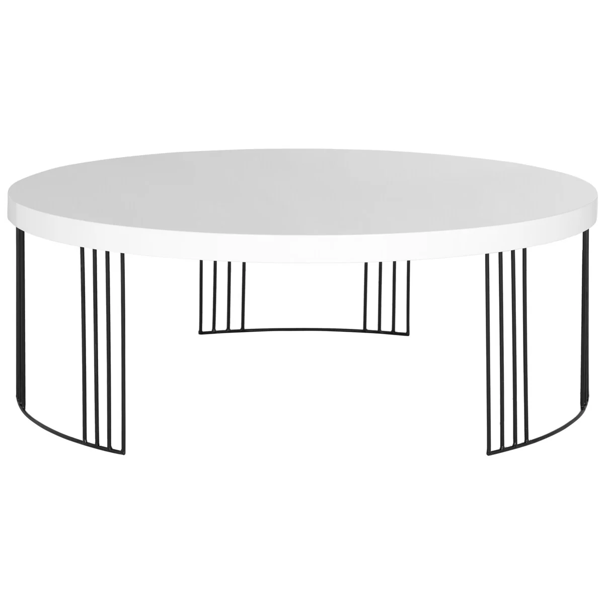 SAFAVIEH Fleurine Mid-Century Modern White Lacquer Coffee Table - 37.4 x 37.4 x 13.8 - 37Wx37Dx14H
