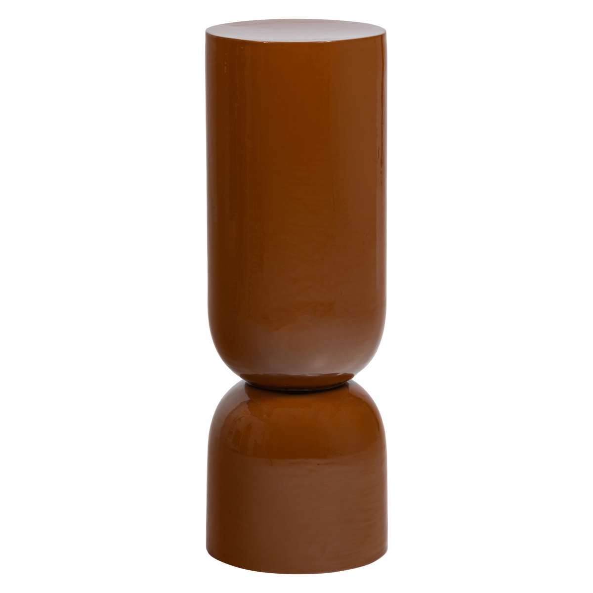 WOOOD pot hoog Toval - Metaal - Hoogglans Honinggeel - 95x32x32