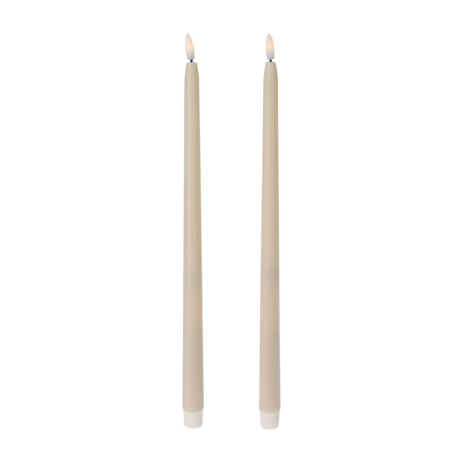 Woskowane świece stołowe z LED, 38 cm