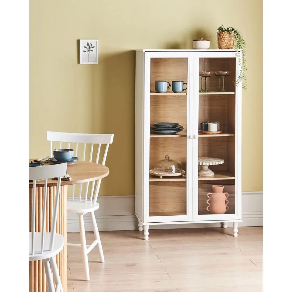 TINGLEDALE - Vitrinekast - Wit - 80 cm - Hout