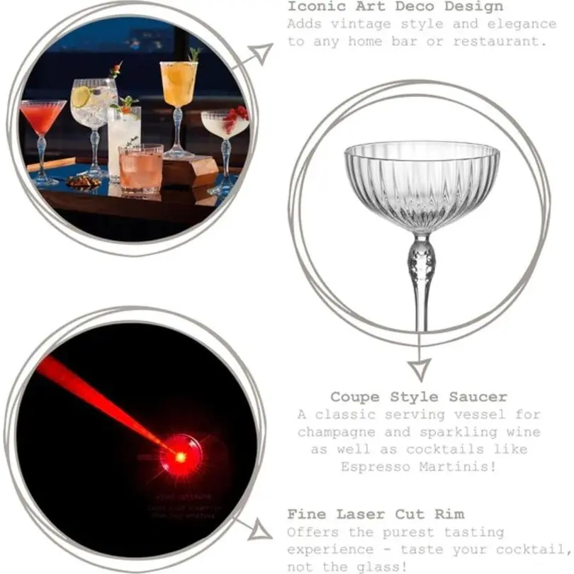 Cocktailglas 4er-Set America 20s
