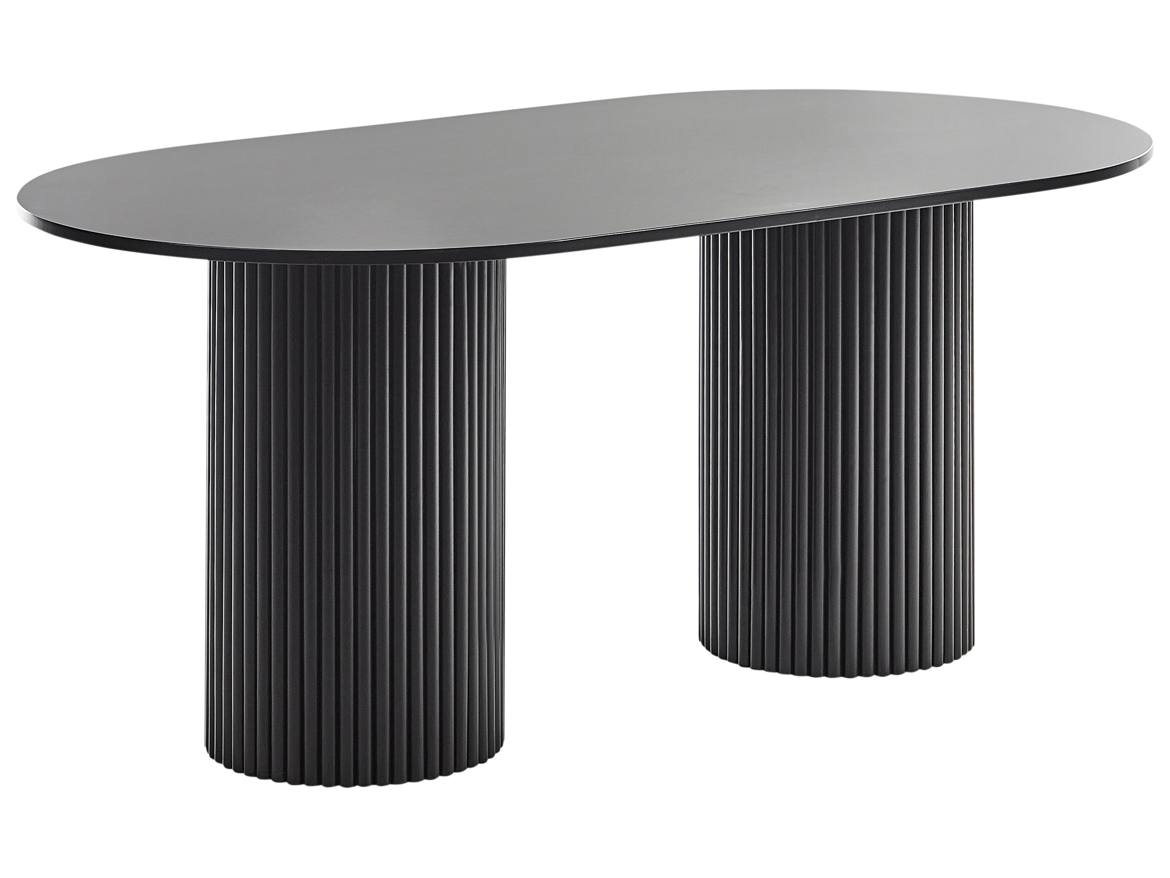 Dining Table SHERIDAN Black 180 cm 100 cm