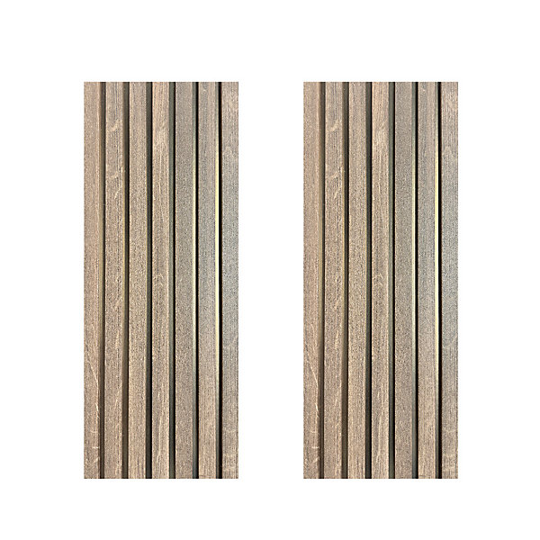 Lot de 2 Panneaux tasseaux MDF Catsle oak sur fond bronze 2770x287x20 mm -