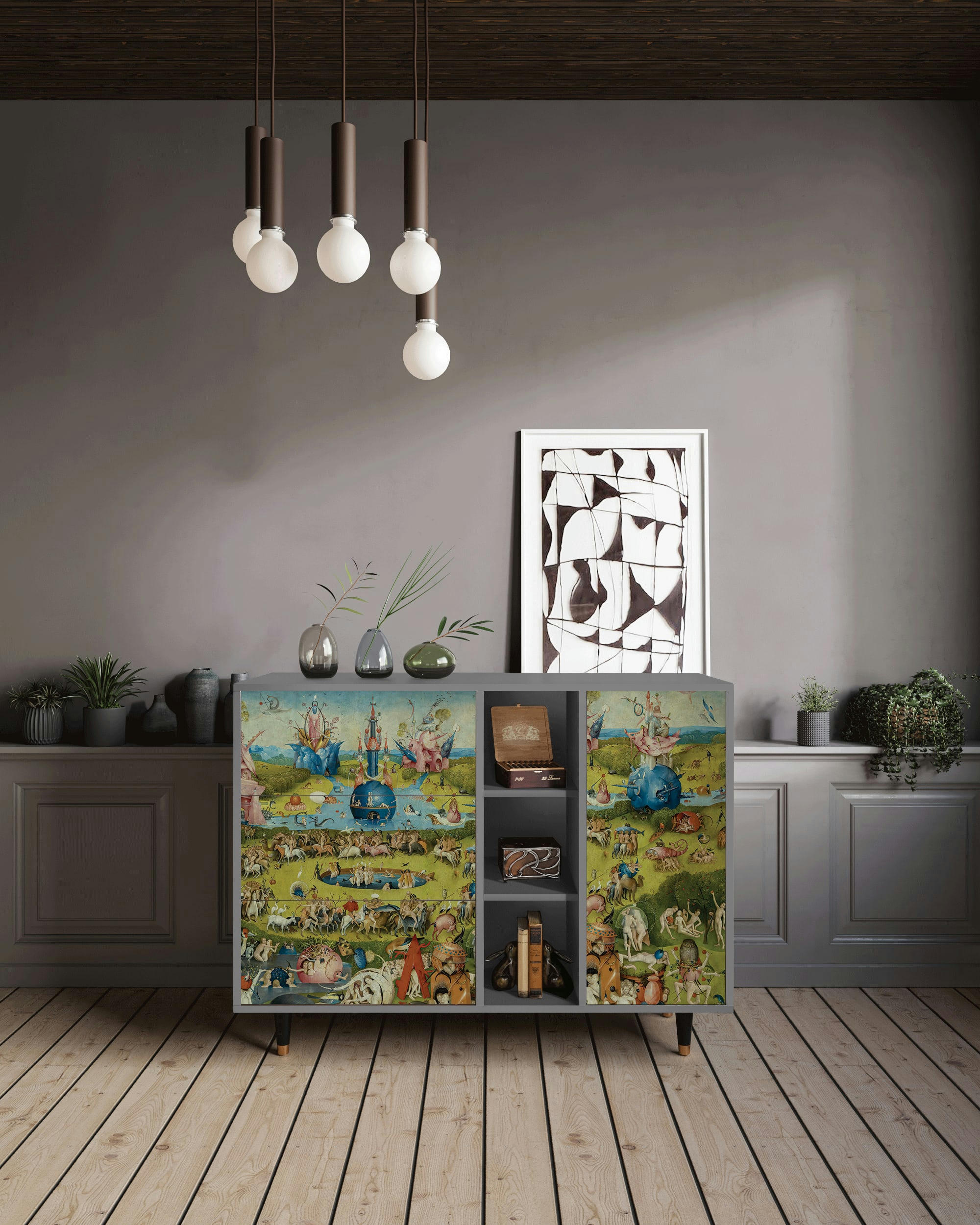 THE GARDEN BY HIERONYMUS BOSCH - Buffet  multicolore 3 tiroirs et 1 porte L 125 cm