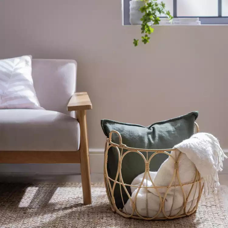 Habitat Open Weave Blanket Storage Basket - Natural