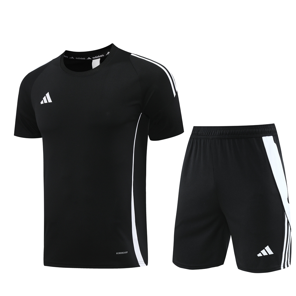 Adidas Short Sleeve Training Jersey Set - AD06- Black