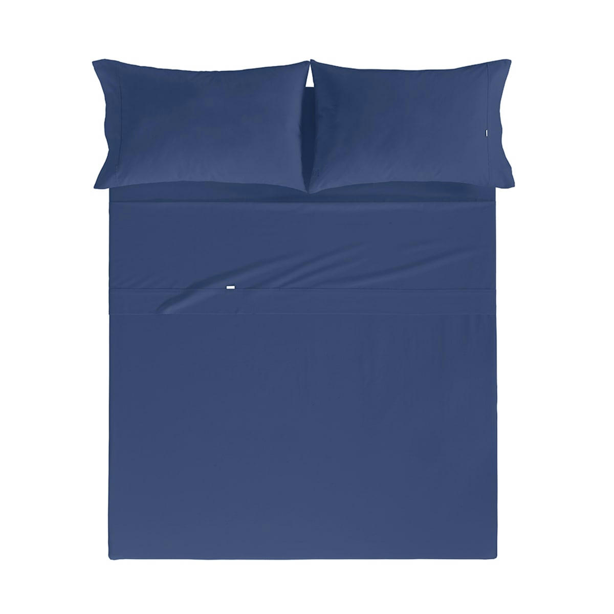 CASUAL DDL - Drap de lit en coton bleu marine 250x280