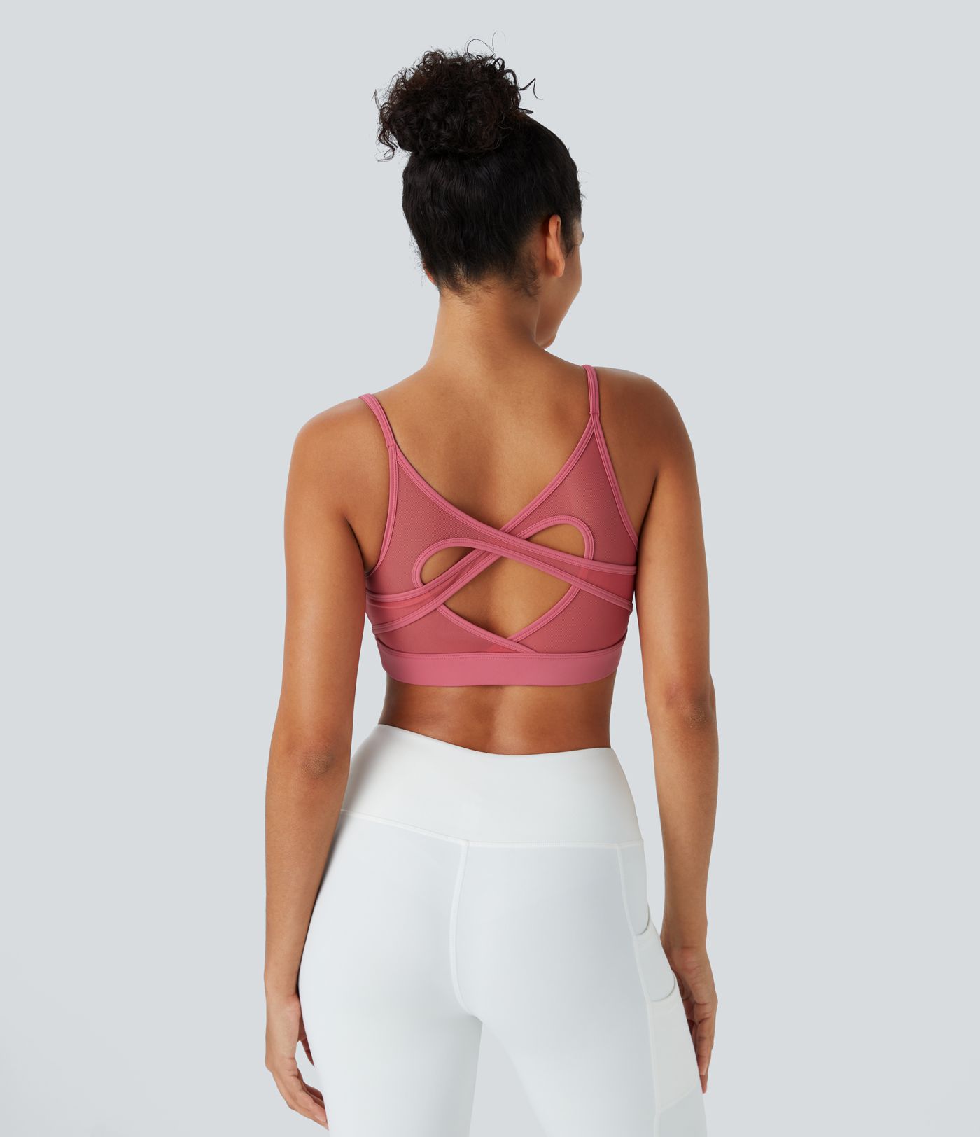 Brassière de sport yoga SoftlyZero™ Airy soutien léger mesh contrastant effet frais InstantCool, protection solaire UPF50  bonnets A-D