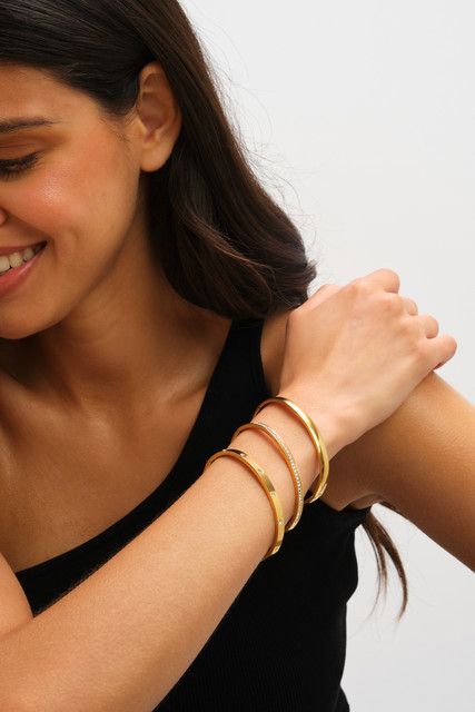 Jon Richard Waterproof Gold Plated Polished Bangle