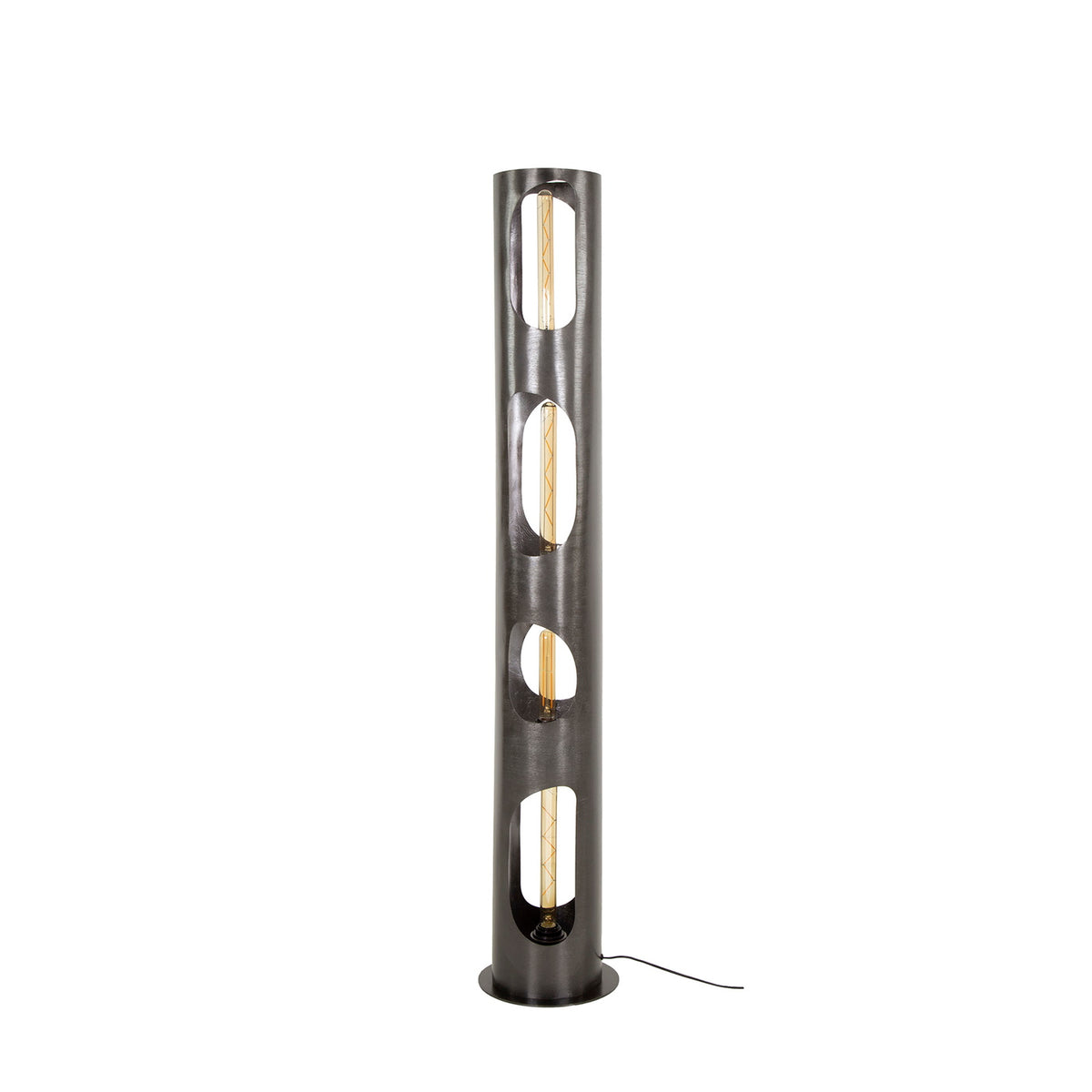 Giga Meubel Vloerlamp Organic - Zwart Metaal - 4-Lichts - 25x25x130cm