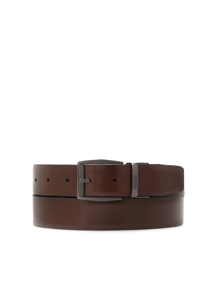 Visitor double-sided leather belt