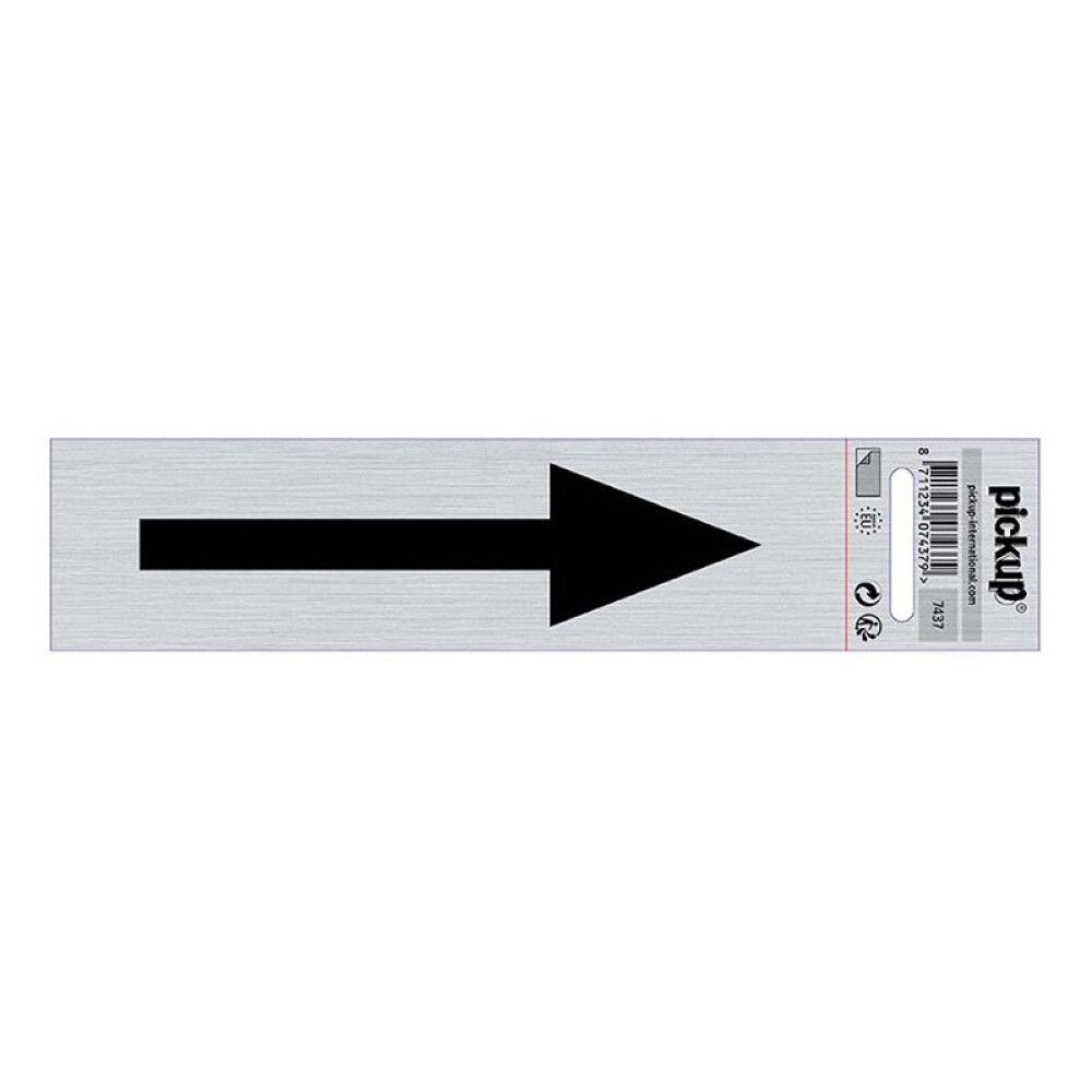 SKILT PICKUP PIL ALU 165 X 44 MM
