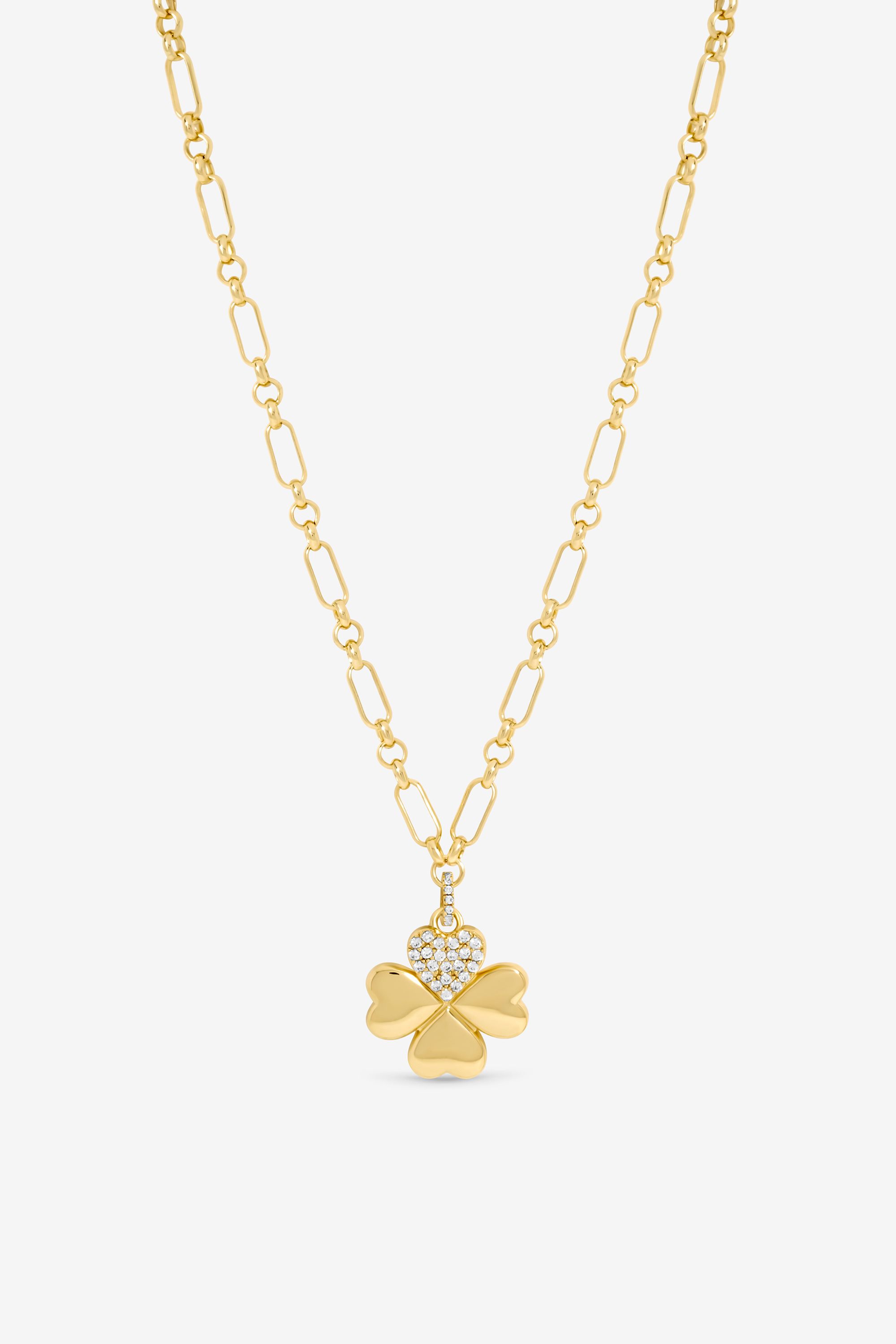 Mood Gold Plated Clover Pendant Gift Boxed