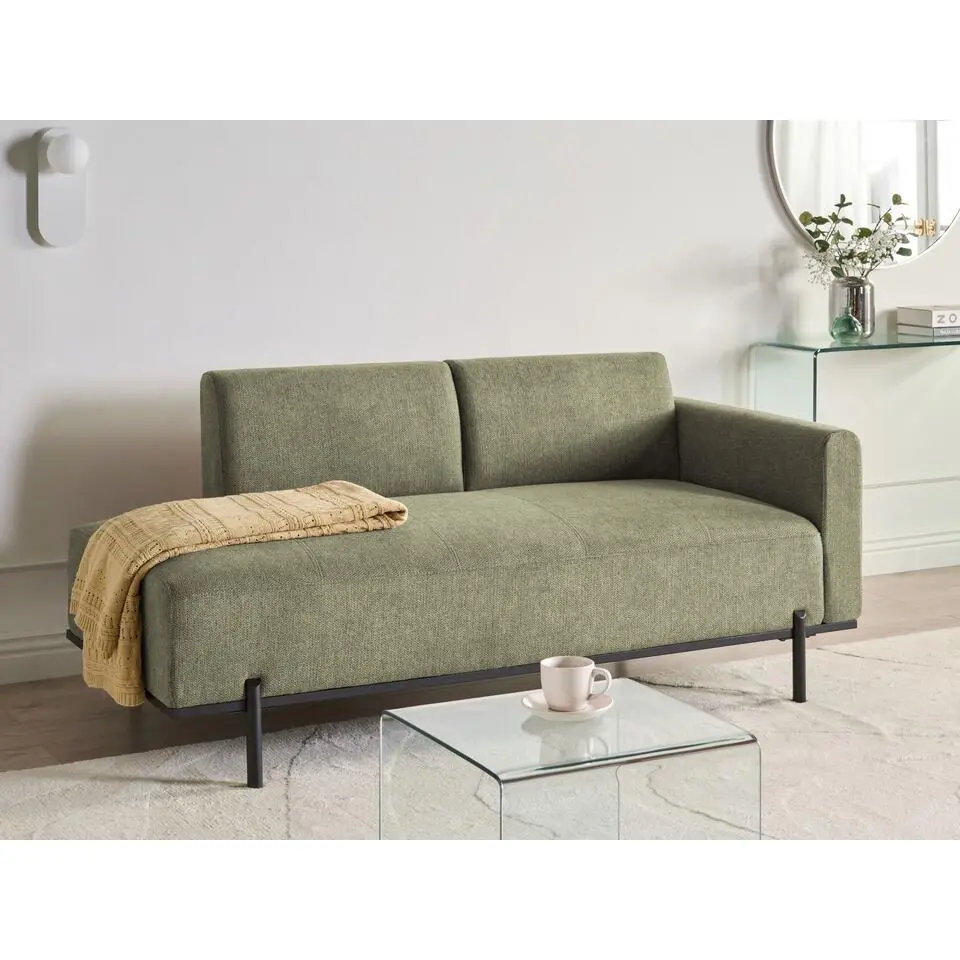 SAVASSE - Chaise longue - Groen - Kunstlinnen