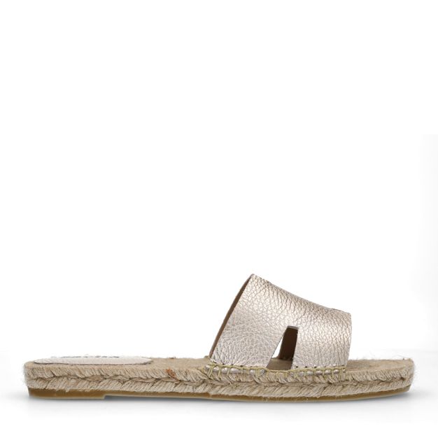Gouden leren slippers