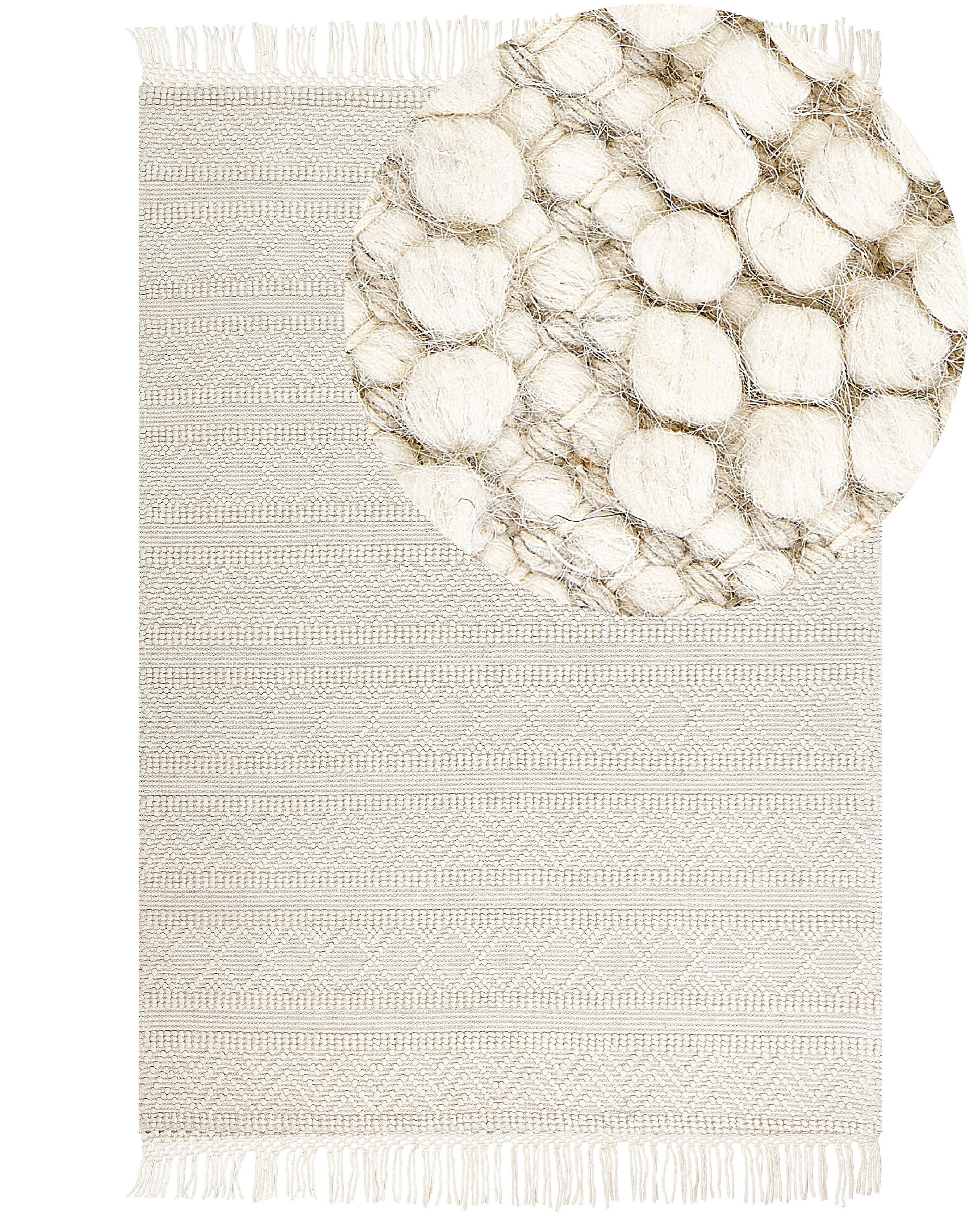Wełniany dywan Boho 160x230 cm beżowy