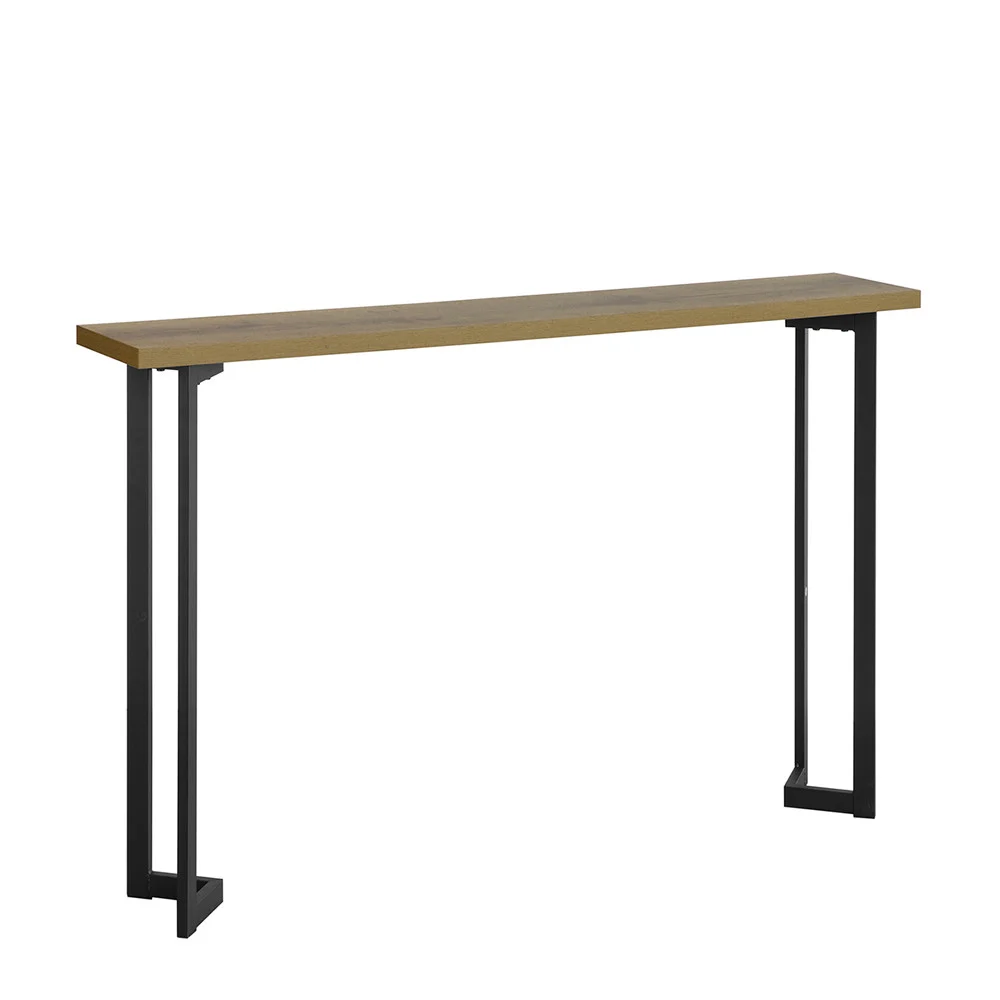 SoBuy Konsola do przedpokoju Czarny 119.5x19.5x75cm Przemysłowy FSB50-PF
