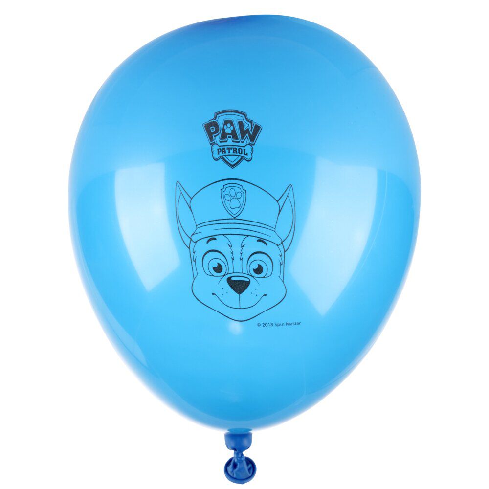 Ballon de baudruche latex x8 Pat patrouille rouge et bleu 15x21,5cm