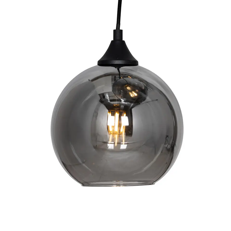 Qazqa hanglamp sandra zwart e27