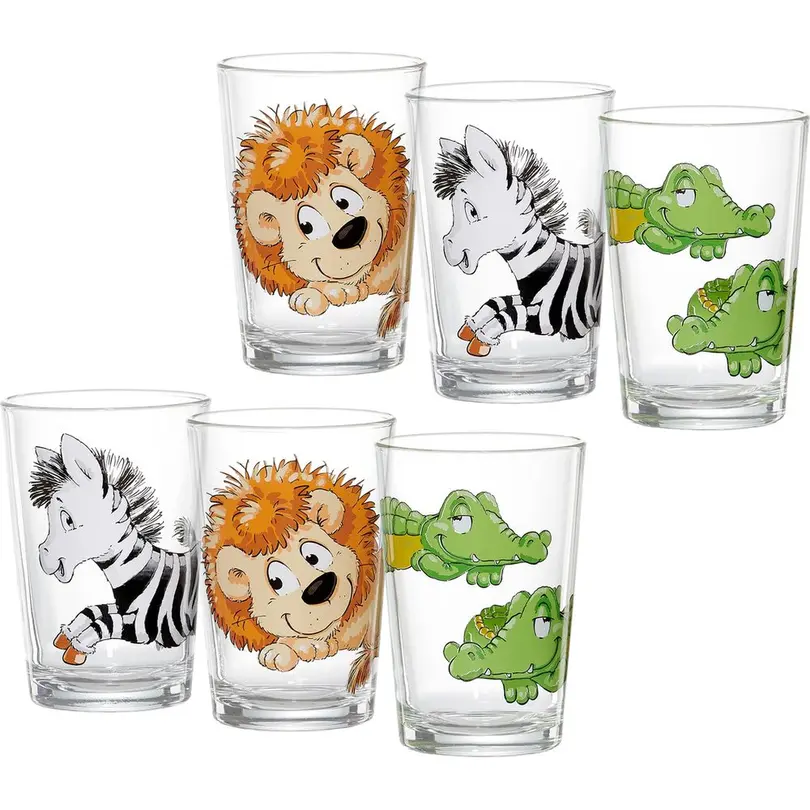 Becher 6er-Set Happy Zoo