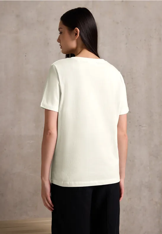 Basic T-Shirt mit Print