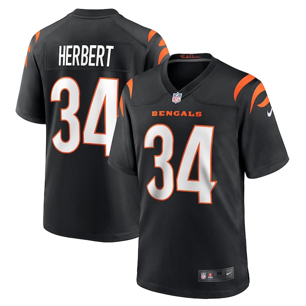Khalil Herbert Cincinnati Bengals Nike  Game Jersey -  Black